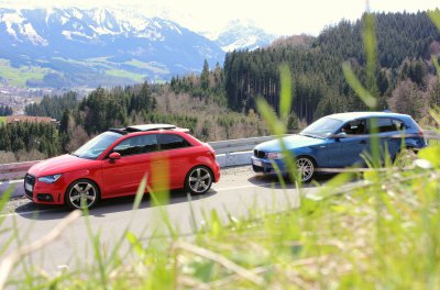 Audi A1 Roter Piranha mit BMW 1er Spiderpig99 (2).jpg