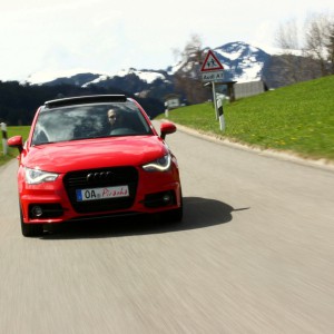 Fahrt am 21.04.2012 im Allgäu
Audi A1 Roter Piranha fahrdynamisch